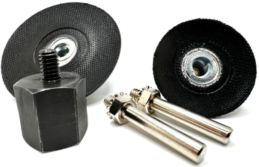 Pro-Graad 5 Piece 5/8-11 Angle Grinder Adapter Kit, with 2” & 3” Roll Lock Type R Quick Change Disc Pad Holder, 5 Pcs Adapter Kit for Angle Grinders with 5/8”-11 Thread