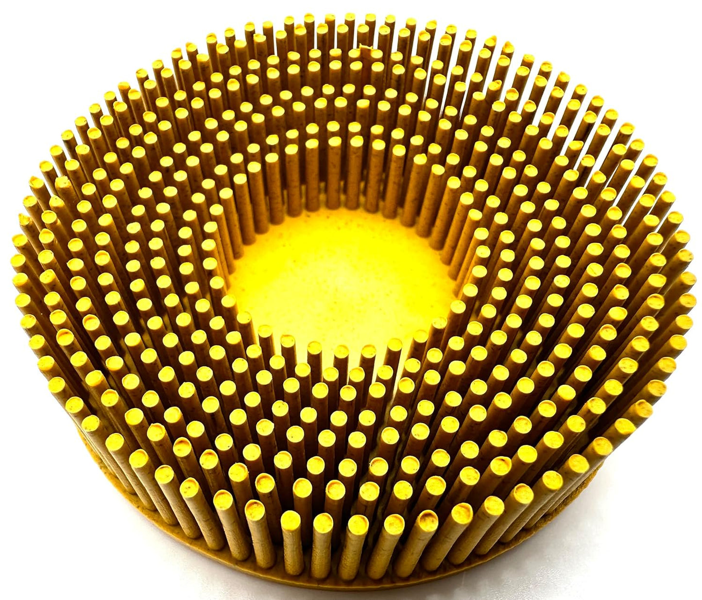Pro-Graad 5 Pack 3" 80 Grit Yellow R-Type Bristle Disc | Ceramic-Aluminum Oxide Abrasive Bristle Disc with Quick Change Roll Lock | Pack of 5 | Yellow