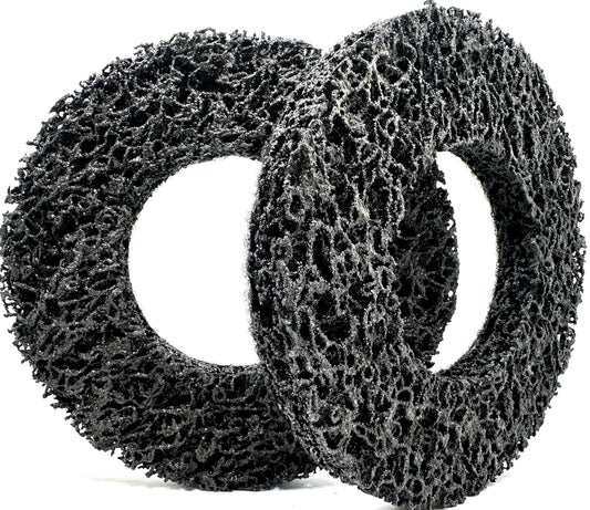 Pro-Graad 2 Pack 6” Replacement Pad for Hub Cleaning Tool, Hook & Loop Brake Wheel Hub Black Resurfacing & Cleaning Disc, Compatible for use with Bilitools, Steelman, Hazet & Mueller-Kueps Holders