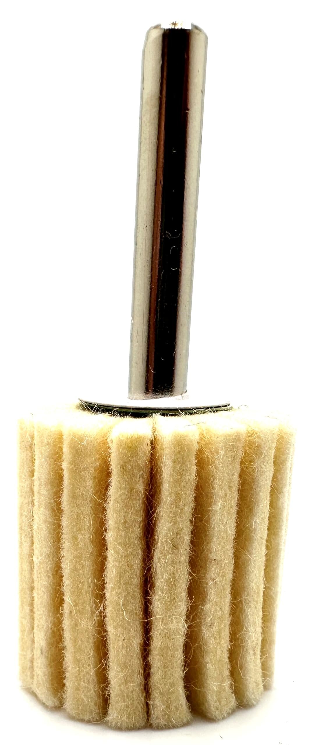 Pro-Graad 10 Pack 1" X 1" Felt Flap Wheel with 1/4" Shank Mounted, Perfect for Surface Finishing, Polishing, Buffing Plastics, Stone, Glass, Steel, Stainless, Aluminum and more, Pack of 10
