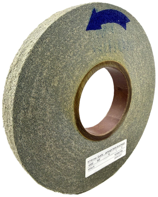 SuperGrindz EXL Deburring Wheel - 8" x 1" x 3" 9S Fine Grit - Silicon Carbide - Metal Deburring, Finishing and Polishing Wheel - Convolute - (1 Pack)