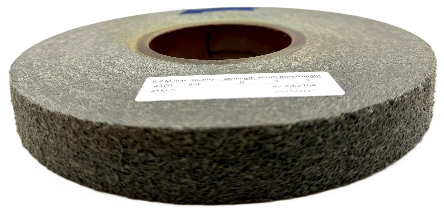 SuperGrindz EXL Deburring Wheel - 8" x 1" x 3" 9S Fine Grit - Silicon Carbide - Metal Deburring, Finishing and Polishing Wheel - Convolute - (1 Pack)