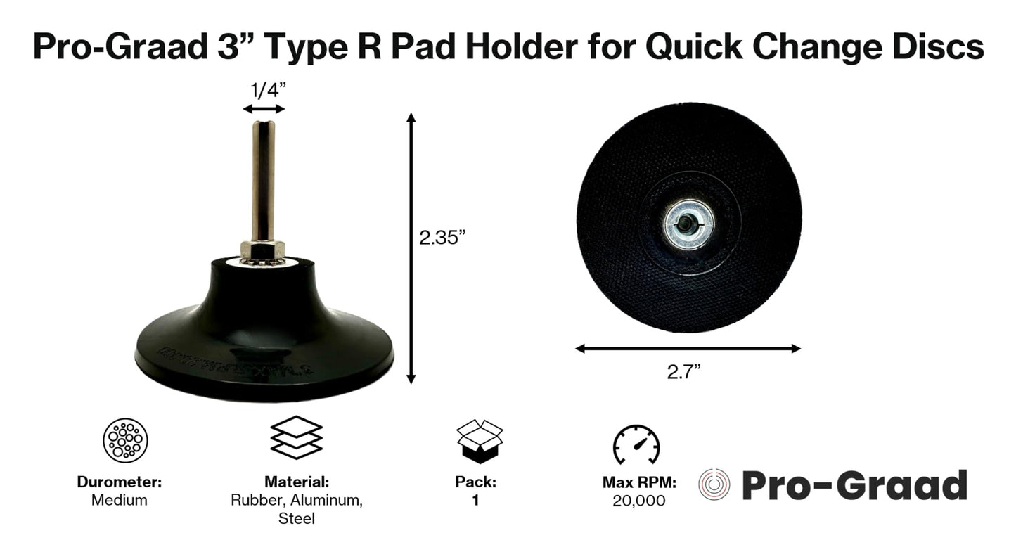 Pro-Graad Type R Quick Change Roll Lock Disc Pad Holder