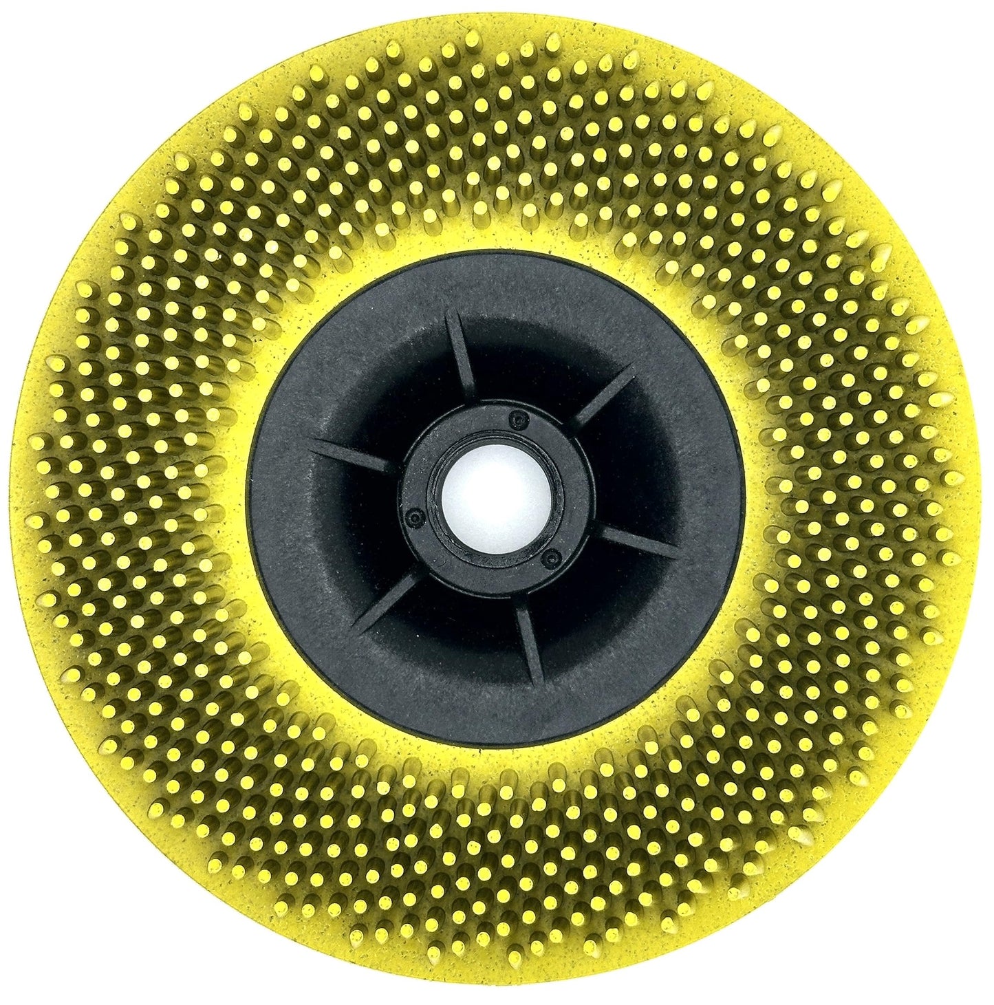 Pro-Graad 4-1/2” x 5/8”-11 80 Grit Yellow Bristle Disc | Ceramic-Aluminum Oxide Abrasive Bristle Disc with 5/8”-11 Fast Change Hub | Remove Coatings Paint Rust Contaminants Weld Burn | Pack of 1