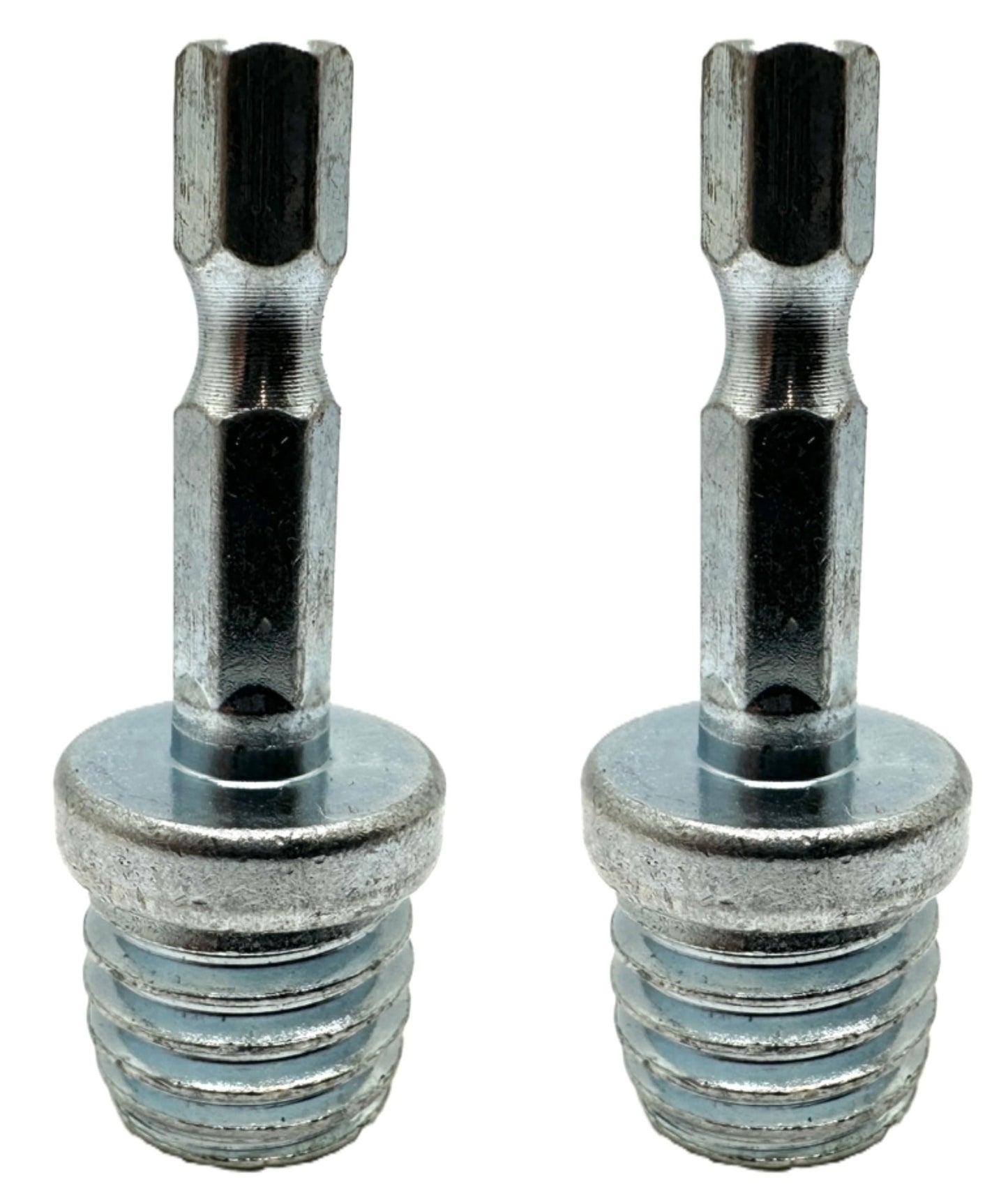 Pro-Graad DA4 2 Pack 5/8"-11 to 1/4" Hex Shank Drill Adapter - Converts Polisher Pad Backing Plates or Core Drill Bit with 5/8-11 Thread to 1/4" Hex Shaft for Use with Drills and Drill Press (2 Pack)