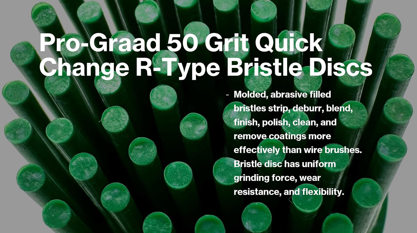 Pro-Graad R-Type Roll Lock Bristle Discs 1", 2", 3"