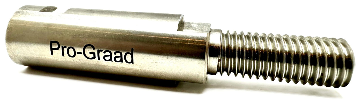 Pro-Graad 4-1/2" Stainless Angle Grinder Arbor Extension, 1-1/2” Thread Length, Additional Threads On Power Tools with 5/8”-11 Thread Arbor, Angle Grinder Extender Shaft for Buffing & Airway Wheels
