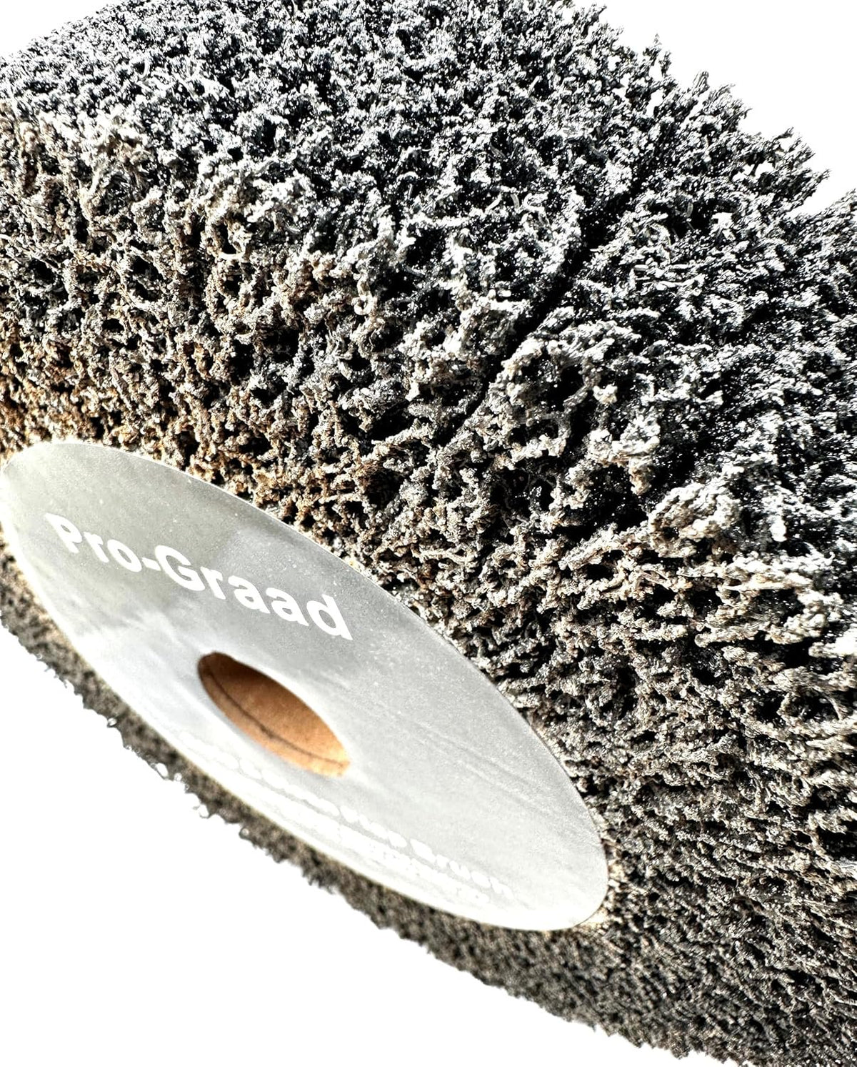 Pro-Graad 8” x 2” Black 40 Grit Extra Coarse Non-Woven Bench Grinder Strip & Clean Flap Brush Wheel, Metal Graining, Stripping, Rust & Paint Removal, Compatible for 1/2”, 5/8”, 3/4", 1", 1-1/4" Arbor