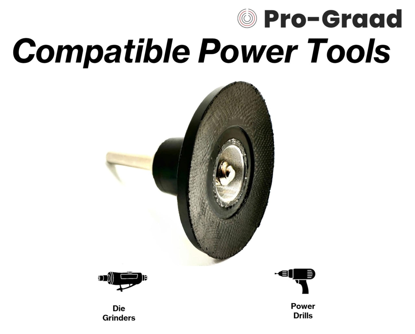 Pro-Graad 2" Type S Pad Holder for Quick Change Discs, 1/4" Shank, Type II, TS, S-Type Holder Quick Change Mandrel, for Die Grinder, Grinding Polishing Paint Removal Sanding and Conditioning Discs