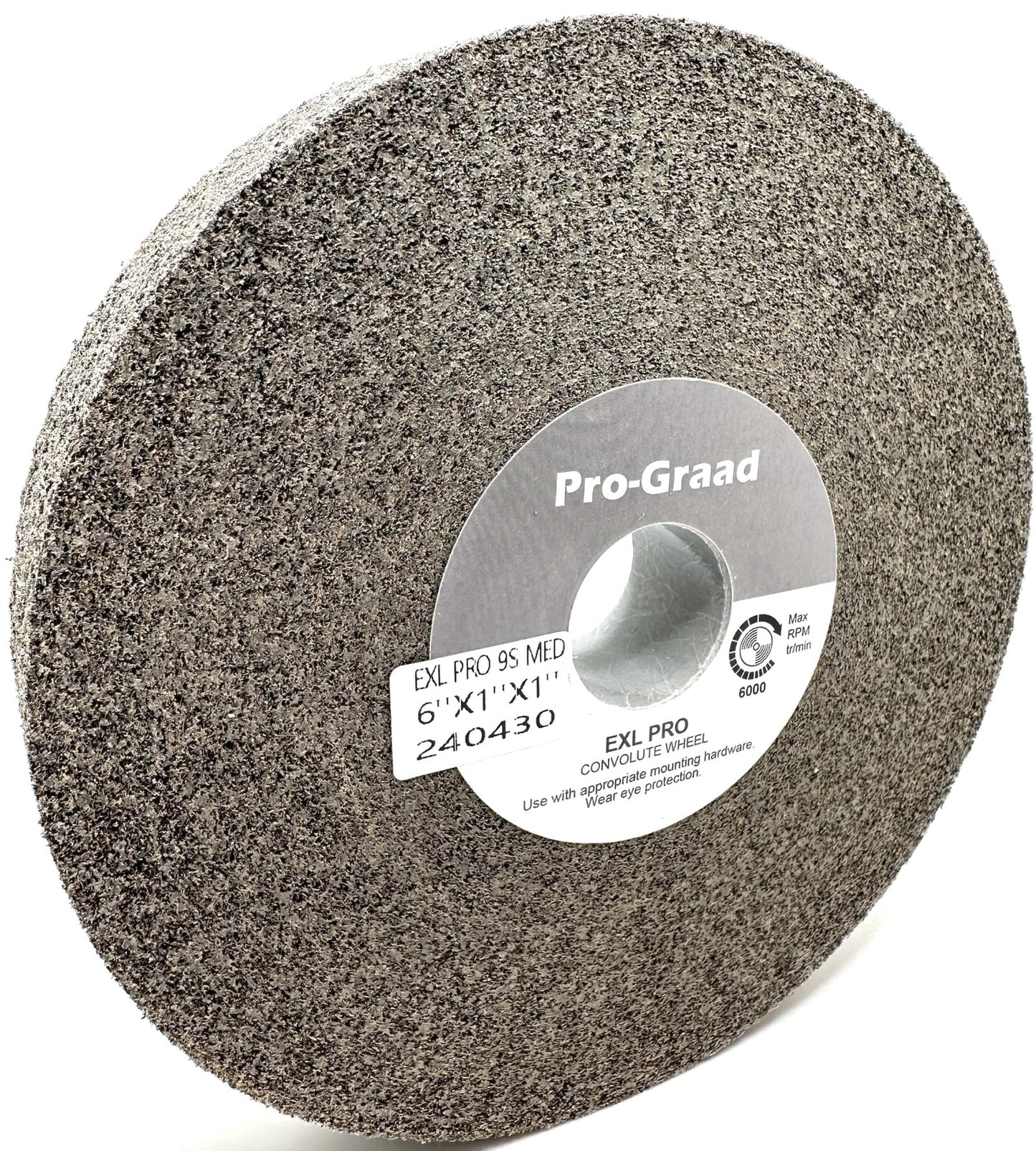 Pro-Graad EXL PRO Convolute Deburring Polishing Wheel - 6" x 1" x 1" 9S Medium Silicon Carbide - Professional Grade - Metal Deburring, Finishing and Polishing Wheel - (1 Pack)