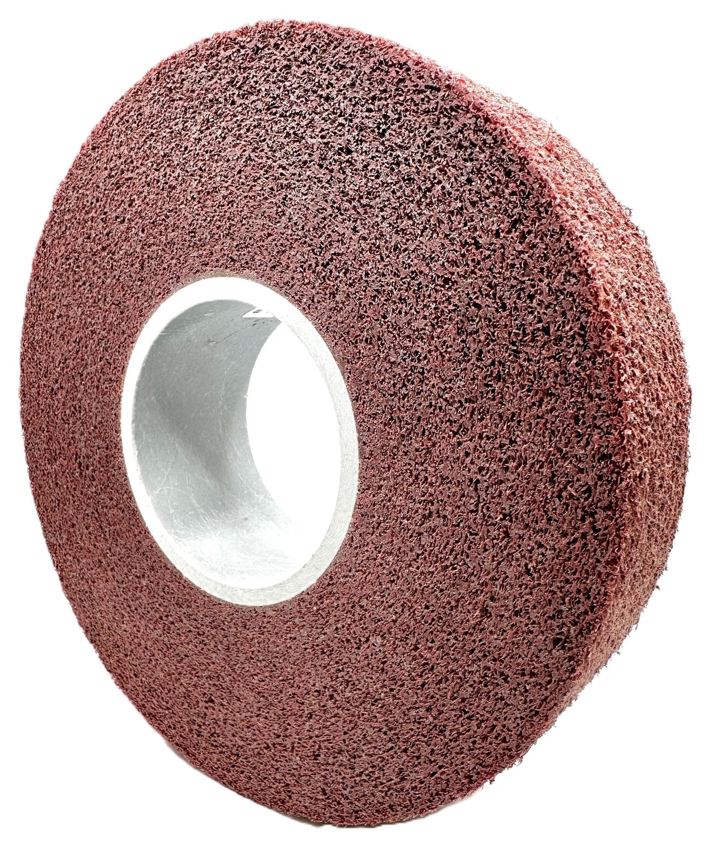 Pro-Graad Metal Finishing Wheel – 8” x 2” x 3” 5A Medium – Aluminum Oxide – Maroon Metal Finish Convolute Wheel – for #3 & #4 Brush, Satin and Mill Finishes – 01876 - Pack of 1