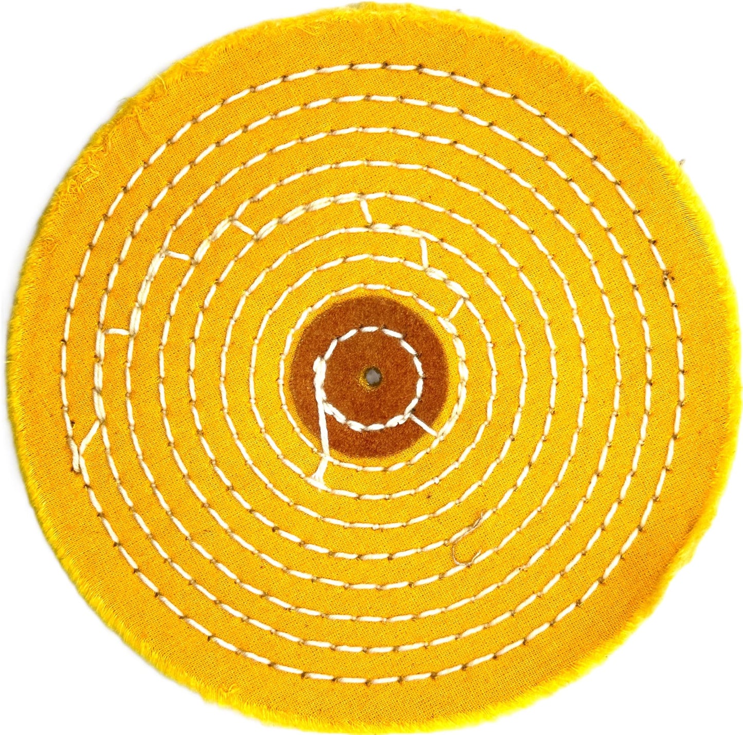 Pro-Graad 2 Pack 6” Buffing Polishing Wheel 1/4” Thick Narrow Edge 12 Ply x Pin Hole Yellow Muslin Buff | Ideal for Buffing Polishing Crevices, Grooves, Channels and Slots