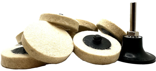 Pro-Graad Felt Roll Lock Quick Change Wool Sanding Discs