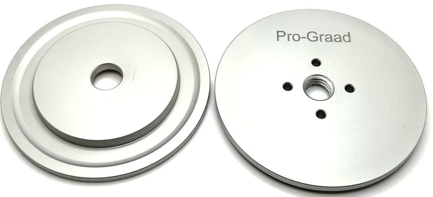 Pro-Graad 3” Aluminum Insertable Safety Flange for Airway Buffing & Polishing Wheels without Center Plates, Self-Tightening Flanges, for use with 5/8”-11 threaded tools and 3” Center Airway Buffs