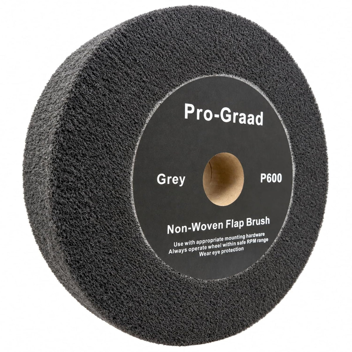 Pro-Graad Flap Brush Finishing Wheel 8" x 2", Gray P600 Grit, 1 Pack