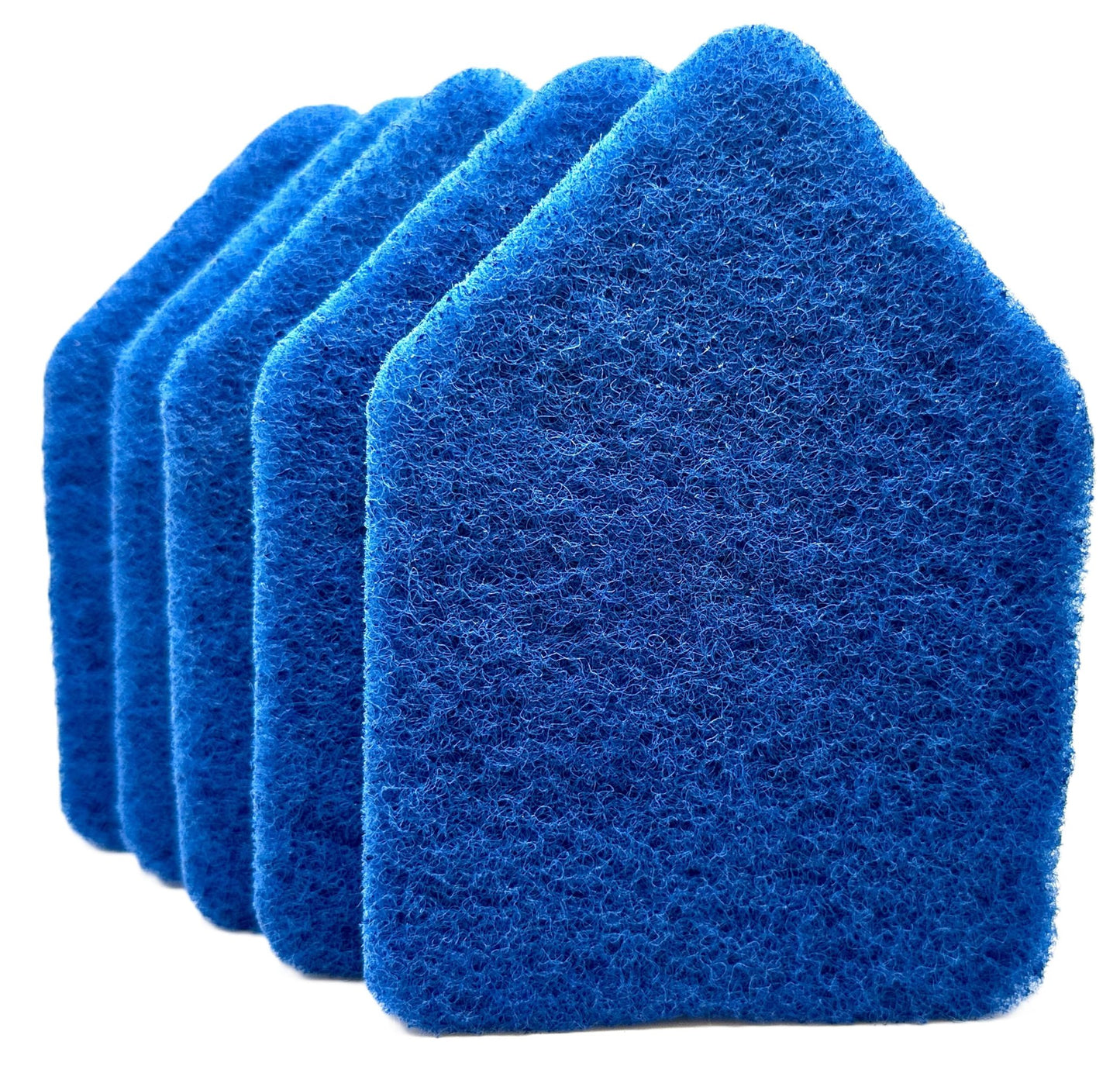 Blue Scouring Pads 5 Pack – High-Power Scrub Pads Refill Extendable Tub Tile Scrubber Brushes, Deep Cleaning Replacement Pads Bathroom, Kitchen, Toilet, Tile, Sink- Fits Moku, Yocada, Cleanhome & More