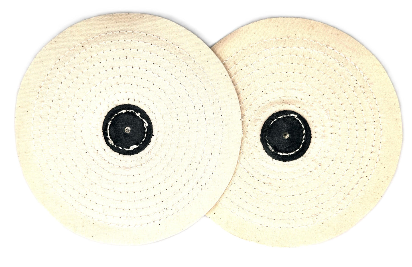 Pro-Graad 2 Pack 6” Buffing Polishing Wheel Knife Edge Buff Thin Cotton Buffing Polishing Wheel 12 Ply x Pin Hole Narrow Razor Edge White Muslin, Ideal for buffing corners, grooves, channels and slots