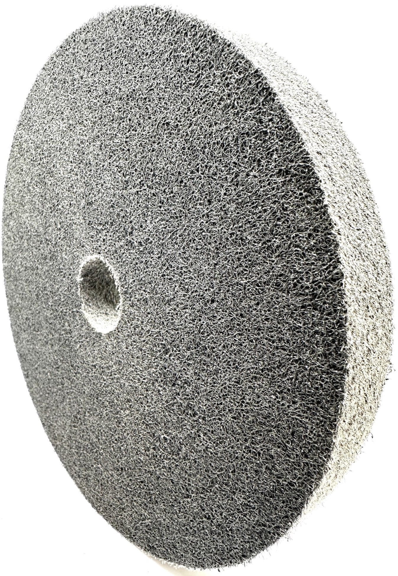 Pro-Graad Nylon Fiber Deburring Wheel 8" x 1" x 1-1/4" 5P Hardness 180Grit Silicon Carbide Brushed Polishing Buffing Unitized Wheel for Bench Grinder Buffing Machine with Adapter for 1/2 5/8 3/4 Arbor