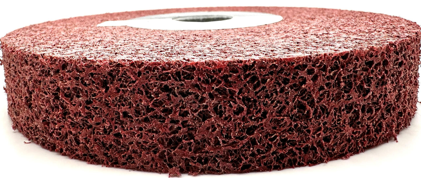 Pro-Graad Metal Finishing Wheel – Aluminum Oxide – Maroon Metal Finish Convolute Wheel – for #3 & #4, Brush, Satin and Mill Finishes – Pack of 1