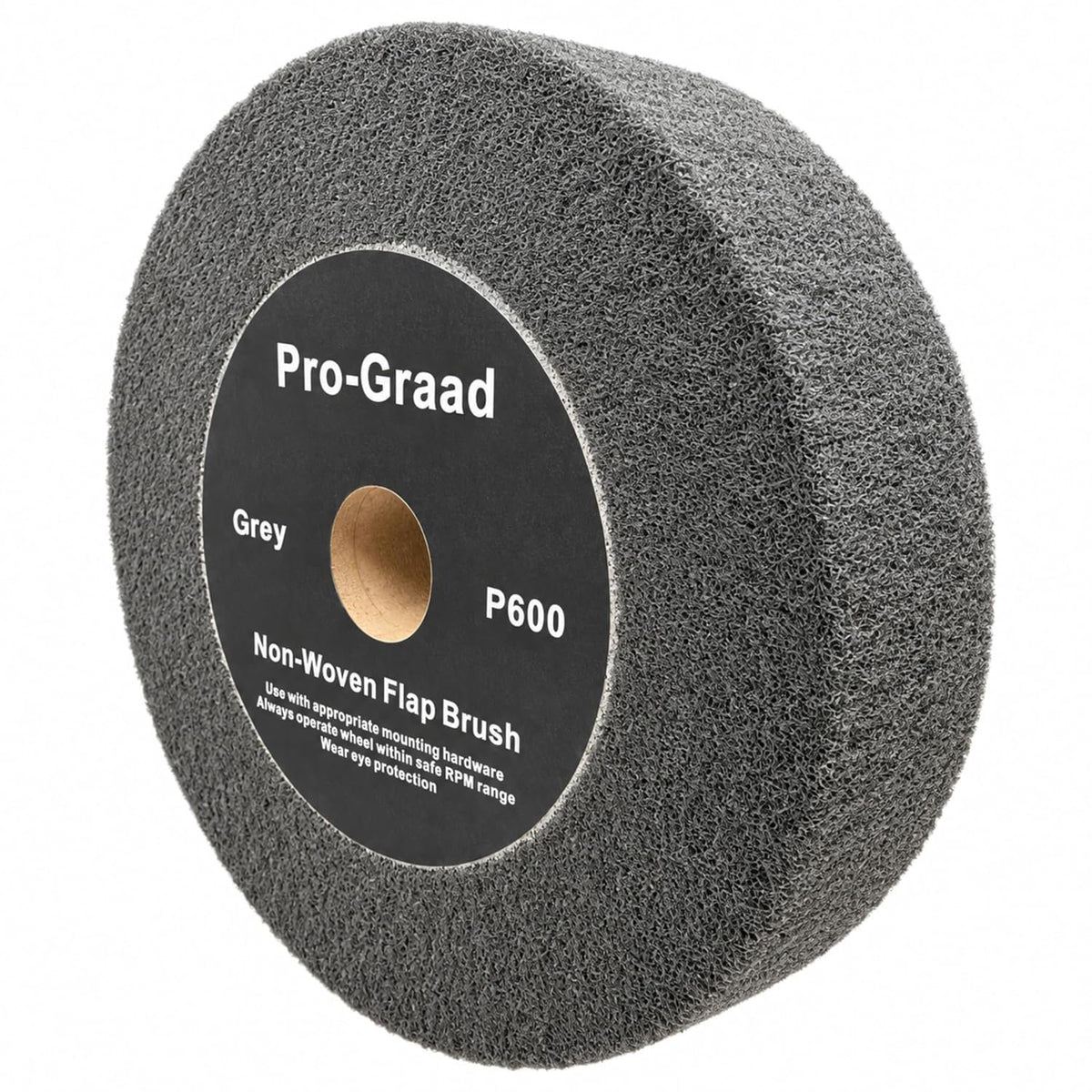 Pro-Graad Flap Brush Finishing Wheel 8" x 2", Gray P600 Grit, 1 Pack