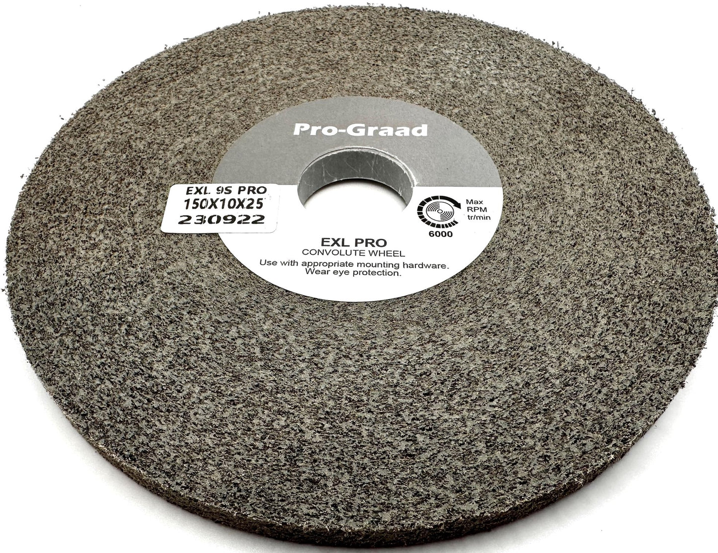 Pro-Graad EXL PRO Convolute Deburring Polishing Wheel - 6" x 3/8" x 1" 9S Fine Silicon Carbide - Professional Grade - Metal Deburring, Finishing and Polishing Wheel - (1 Pack)
