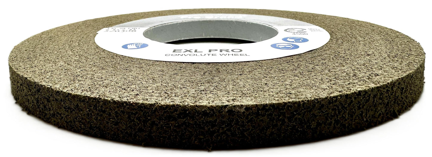 Pro-Graad EXL PRO Convolute Deburring Polishing Wheel - 8" x 1/2" x 3" 9S Fine Silicon Carbide - Professional Grade - Metal Deburring, Finishing and Polishing Wheel – 94907 - 1 Pack