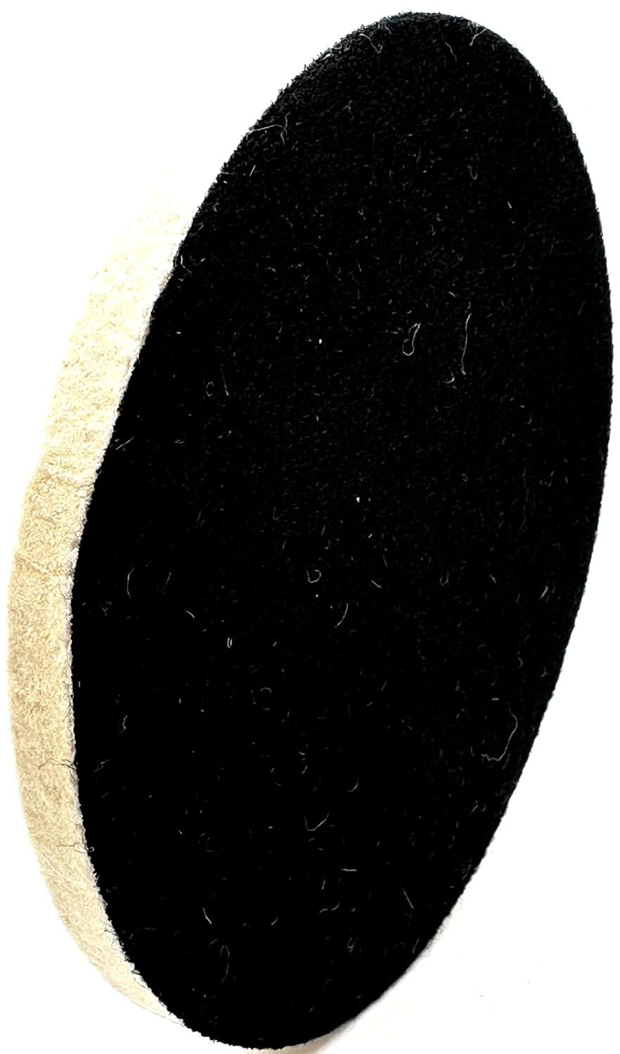 Pro-Graad 6" Wool Polishing Pads, 3pcs Wool Felt Polishing Pad Buffing Wheels Flocking Hook & Loop Backing for Random Orbital Sander, Pack of 3