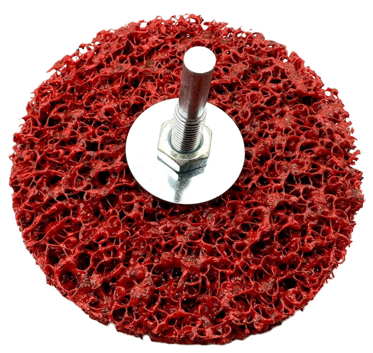 Pro-Graad 2 Pack Paint Stripping Disc Drill Attachment | 4" x 1/2" Wide with 1/4" Shaft | Strip & Clean Discs Remove Paint Coating Rust | Red Heavy Duty Extra Coarse | Pack of 2
