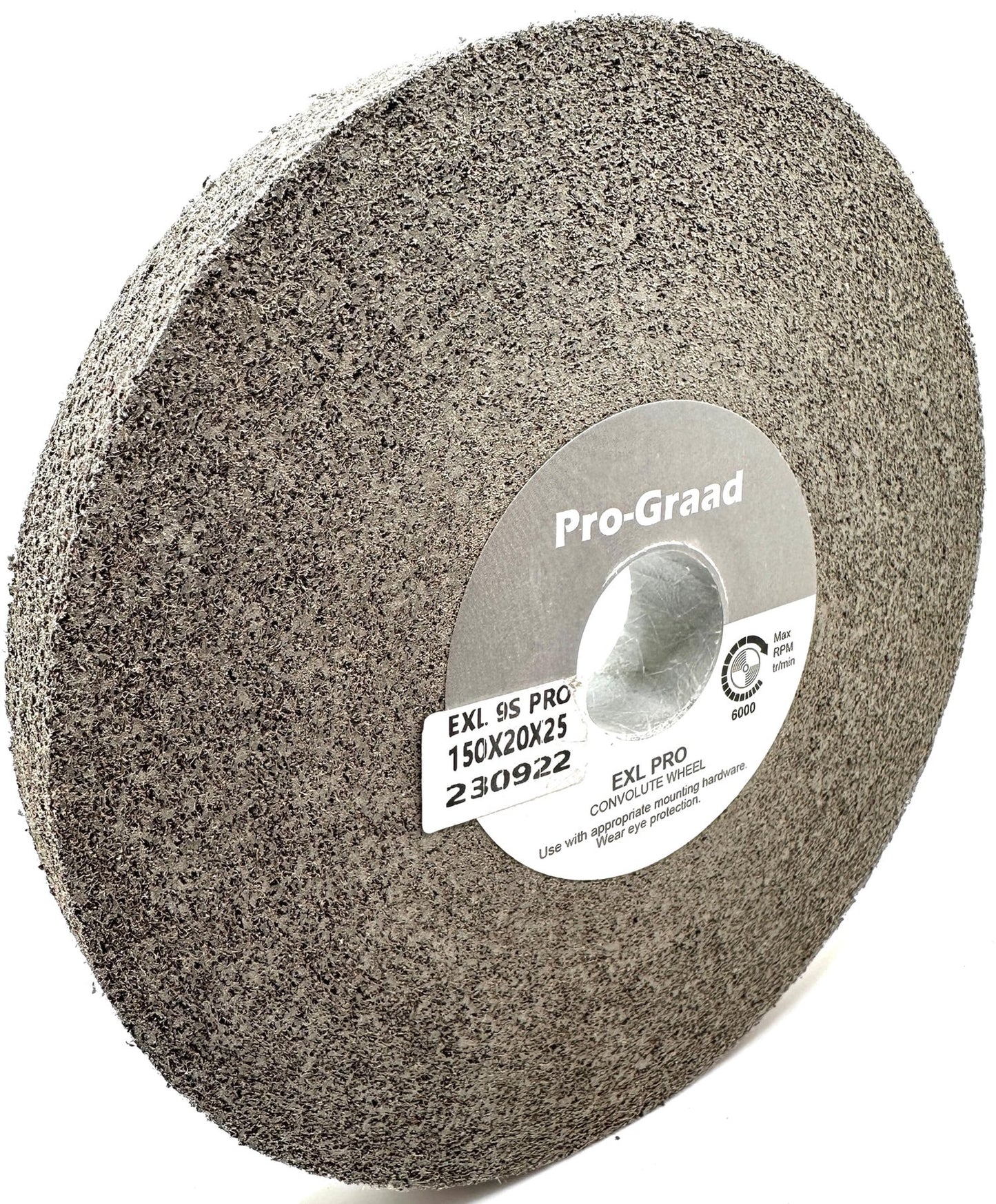 Pro-Graad EXL PRO Convolute Deburring Polishing Wheel - 6" x 3/4" x 1" 9S Fine Silicon Carbide - Professional Grade - Metal Deburring, Finishing and Polishing Wheel - (1 Pack)
