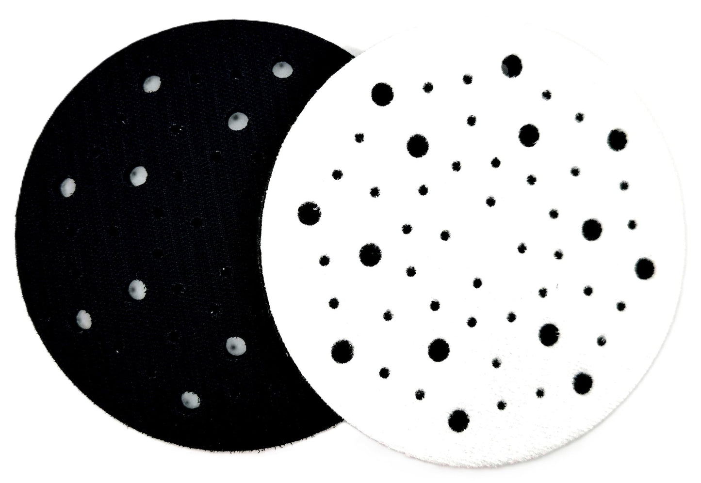 Pro-Graad 5 Pack 6” 52 Hole Soft Density Random Orbital Interface Pads Hook and Loop 6 inch Sponge Cushion Buffer Backing Pad for Woodworking, Automotive Polishing, Pack of 5