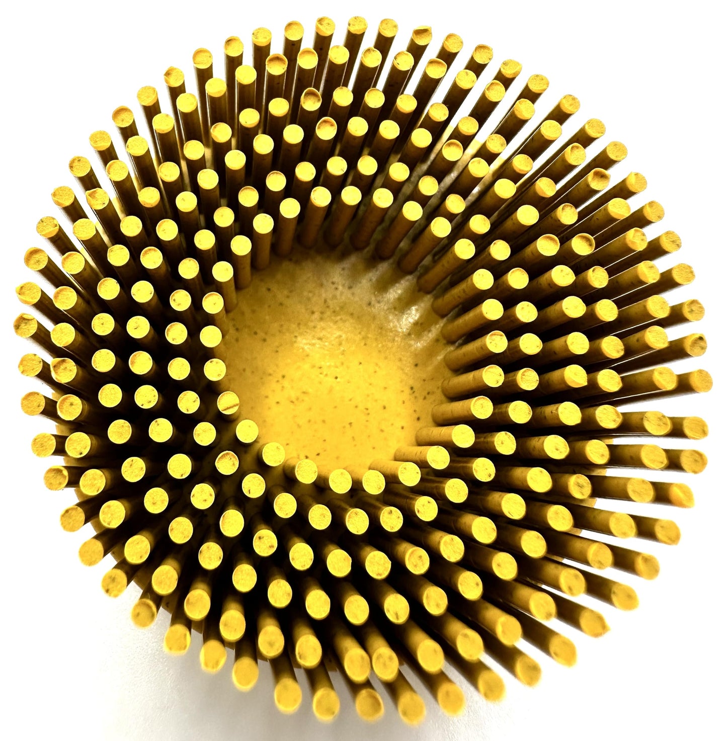 Pro-Graad 5 Pack 2" 80 Grit Yellow R-Type Bristle Disc | Ceramic-Aluminum Oxide Abrasive Bristle Disc with Quick Change Roll Lock | Pack of 5 | Yellow