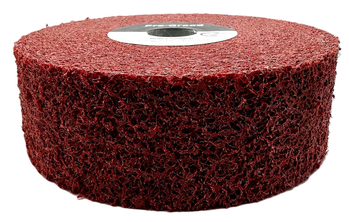Pro-Graad Metal Finishing Wheel – 6” x 2” x 1” 5A Medium – Aluminum Oxide – Maroon Metal Finish Convolute Wheel – for #3 & #4 Brush, Satin and Mill Finishes – 01869 - Pack of 1
