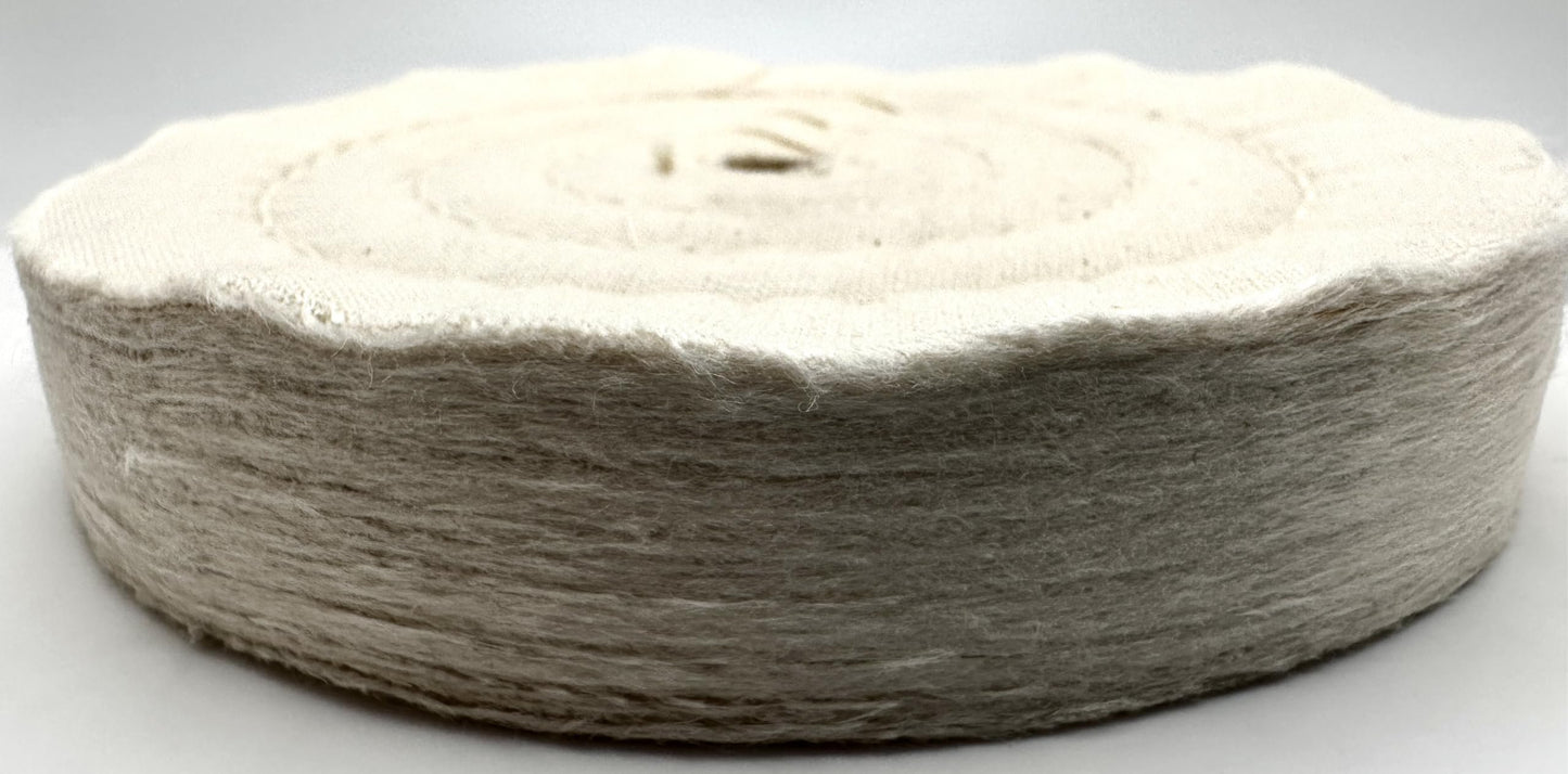 Pro-Graad 2 Pack Buffing Wheels for Bench Grinder or Buffer - 6 Inch Extra Thick Buffing Wheel Fine Cotton Sewn with 1/2” Arbor Hole - 80 Ply 1” Thick Polishing Buffing Wheel, Pack of 2