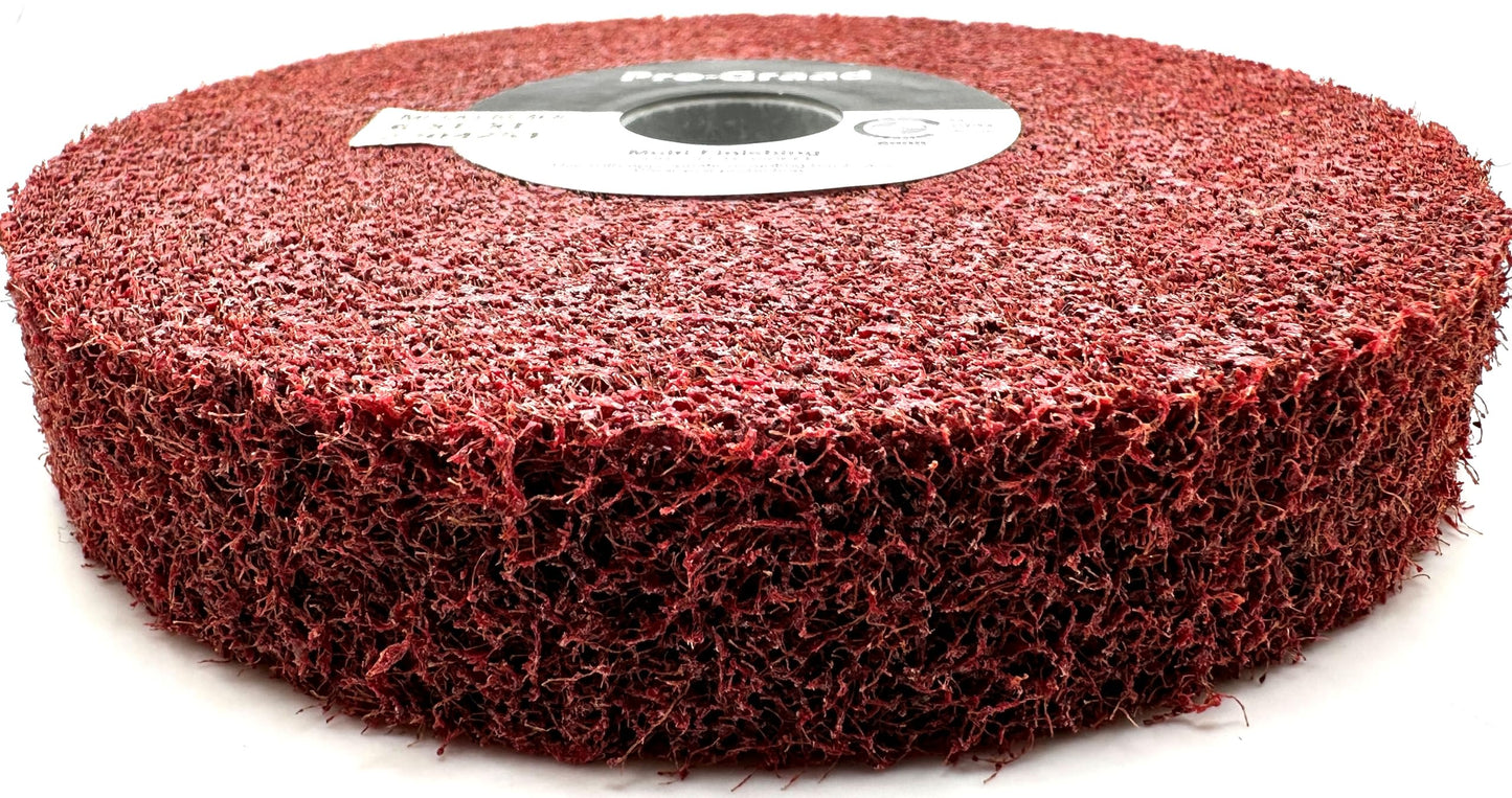 Pro-Graad Metal Finishing Wheel – 6” x 1” x 1” 5A Coarse – Aluminum Oxide – Maroon Metal Finish Convolute Wheel – for #3 Brush, Satin and Mill Finishes – 01863 - Pack of 1
