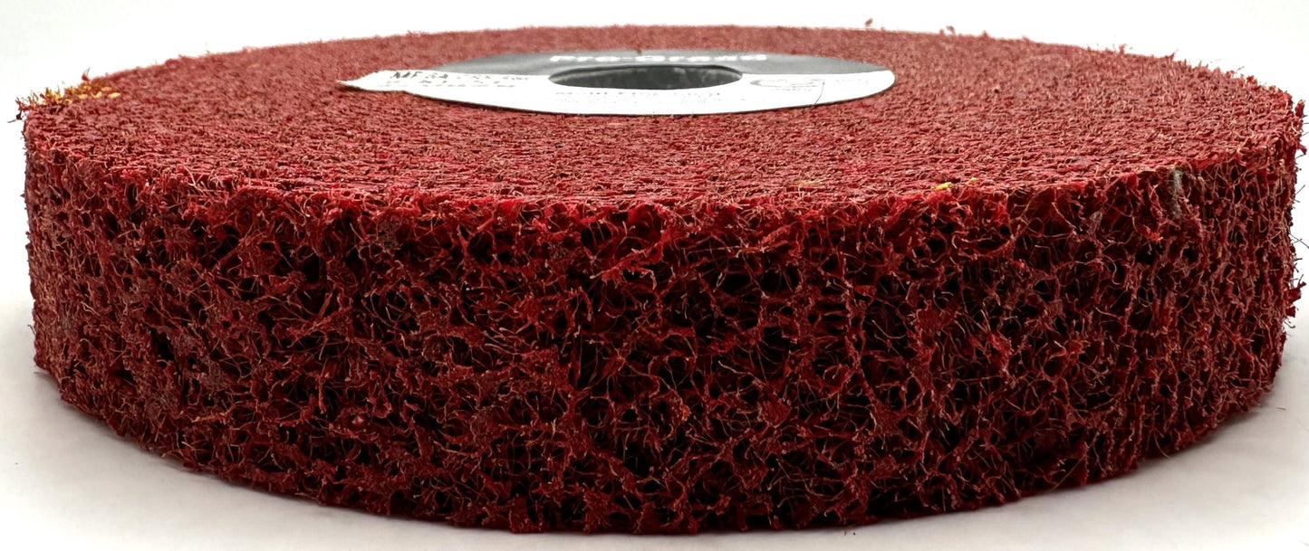 Pro-Graad Metal Finishing Wheel – 6” x 1” x 1” 6A Coarse – Aluminum Oxide – Maroon Metal Finish Convolute Wheel – for #3 Brush, Satin and Mill Finishes – 01866 - Pack of 1