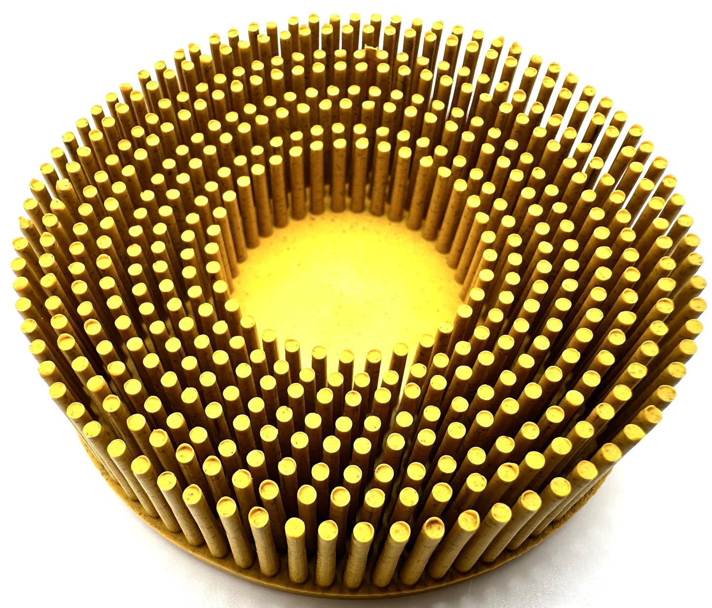 Pro-Graad 5 Pack 3" 80 Grit Yellow R-Type Bristle Disc | Ceramic-Aluminum Oxide Abrasive Bristle Disc with Quick Change Roll Lock | Pack of 5 | Yellow