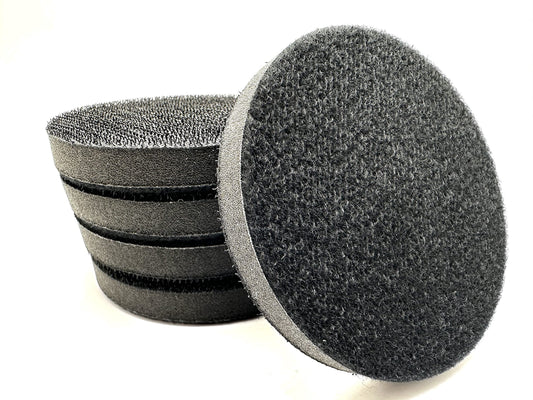 Pro-Graad 5Pcs 3inch Hook and Loop Soft Foam Buffering Interface Pad for Backer Pad, 0.5inch Thick Sponge, Sanding Polishing Discs, Black