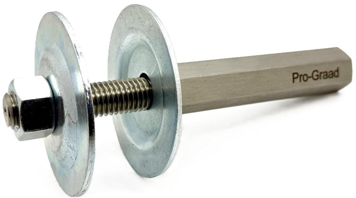 Pro-Graad Bench Grinder Motor Shaft Extension, 1/2"-12 RH to 5/8"-11 RH, 7”
