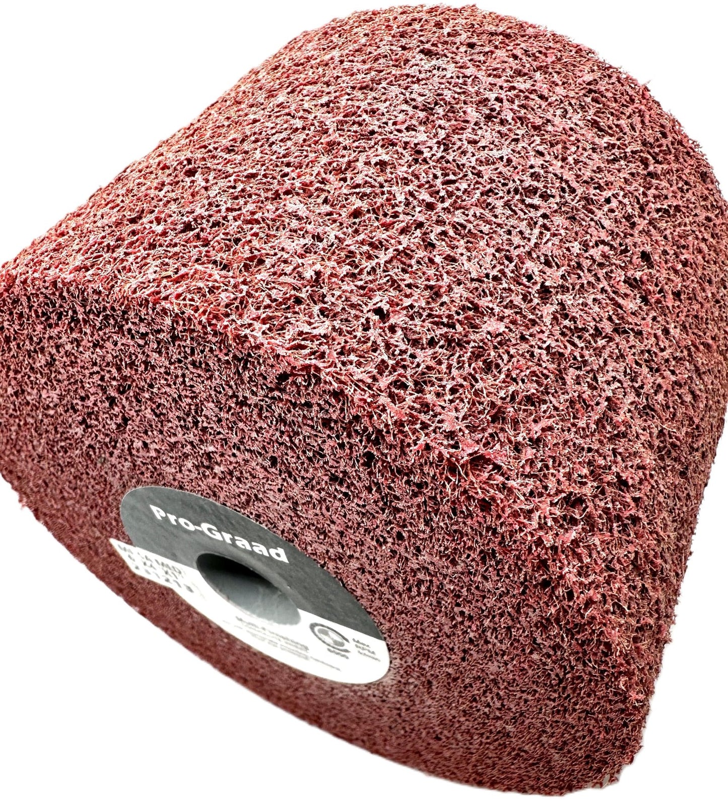 Pro-Graad Metal Finishing Wheel – 6” x 4” x 1” 5A Medium Grit – Aluminum Oxide – Maroon Metal Finish Convolute Wheel – for #3 & #4, Brush, Satin and Mill Finishes – 05571 - Pack of 1