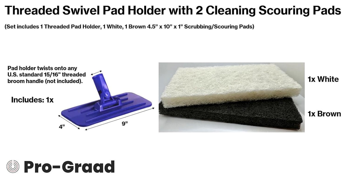 Pro-Graad Threaded Swivel Pad Holder Kit, 3 Piece