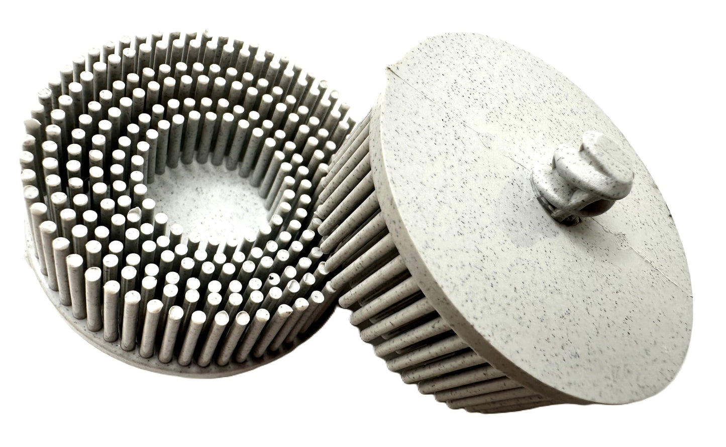 Pro-Graad 2 Pack 2" 120 Grit White R-Type Bristle Disc | Ceramic-Aluminum Oxide Abrasive Bristle Disc with Quick Change Roll Lock | Pack of 2 | White
