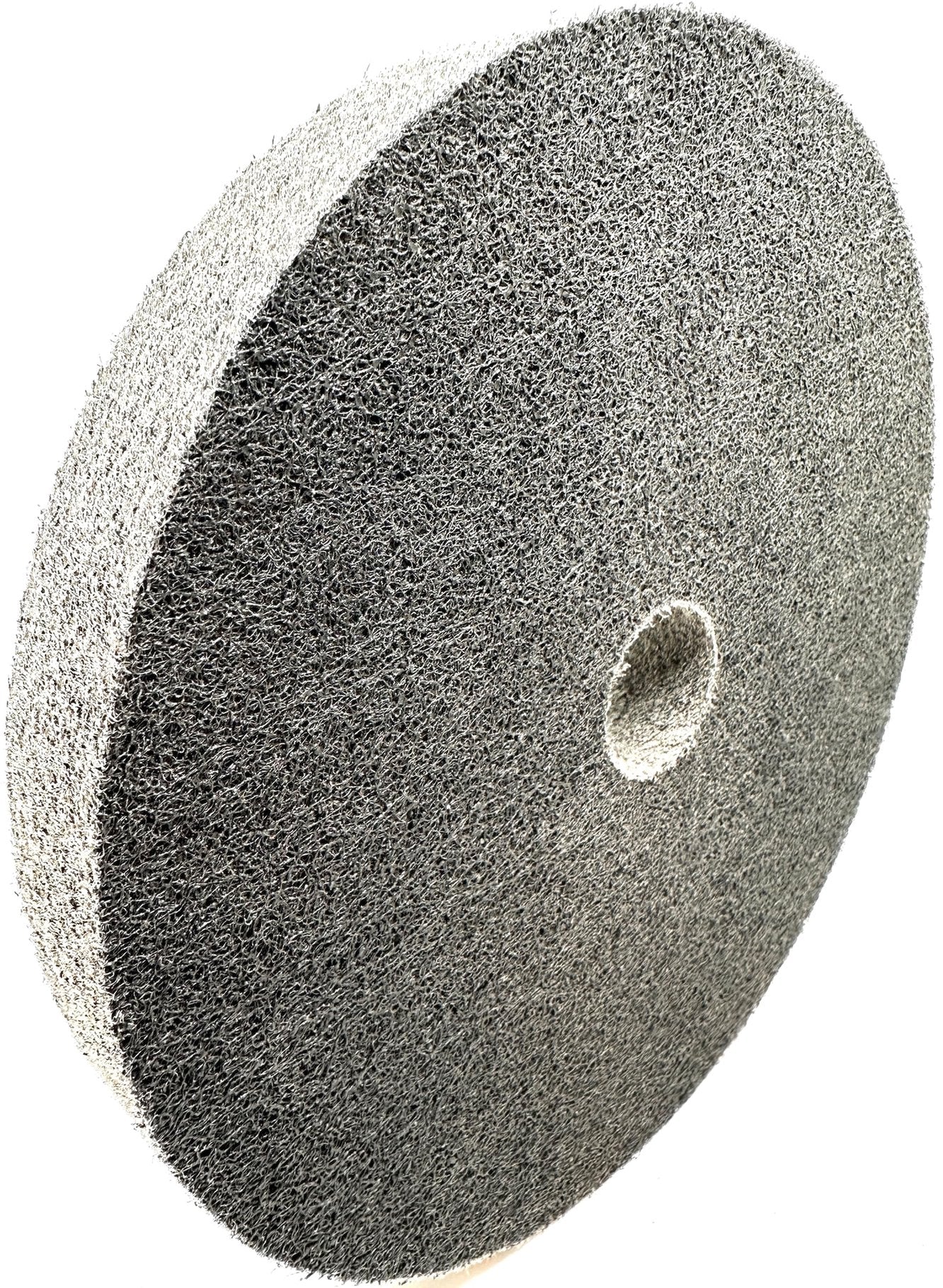 Pro-Graad Nylon Fiber Deburring Wheel 8" x 1" x 1-1/4" 5P Hardness 180Grit Silicon Carbide Brushed Polishing Buffing Unitized Wheel for Bench Grinder Buffing Machine with Adapter for 1/2 5/8 3/4 Arbor