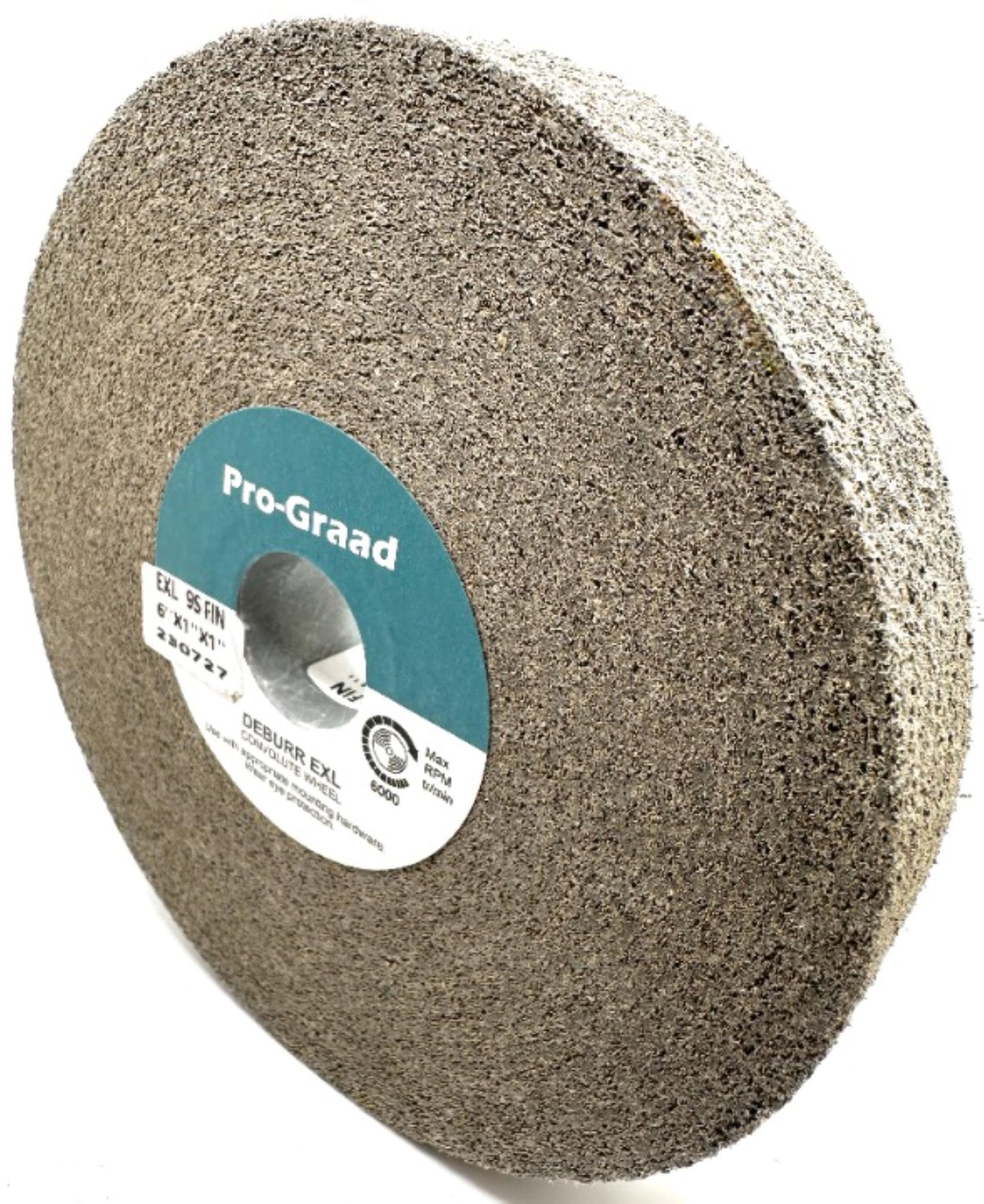 Pro-Graad EXL Deburring Wheel – 10 Pack - 6" x 1" x 1" 9S Fine - Silicon Carbide - Metal Deburring, Finishing and Polishing Wheel - Convolute - 05132 - (Pack of 10)