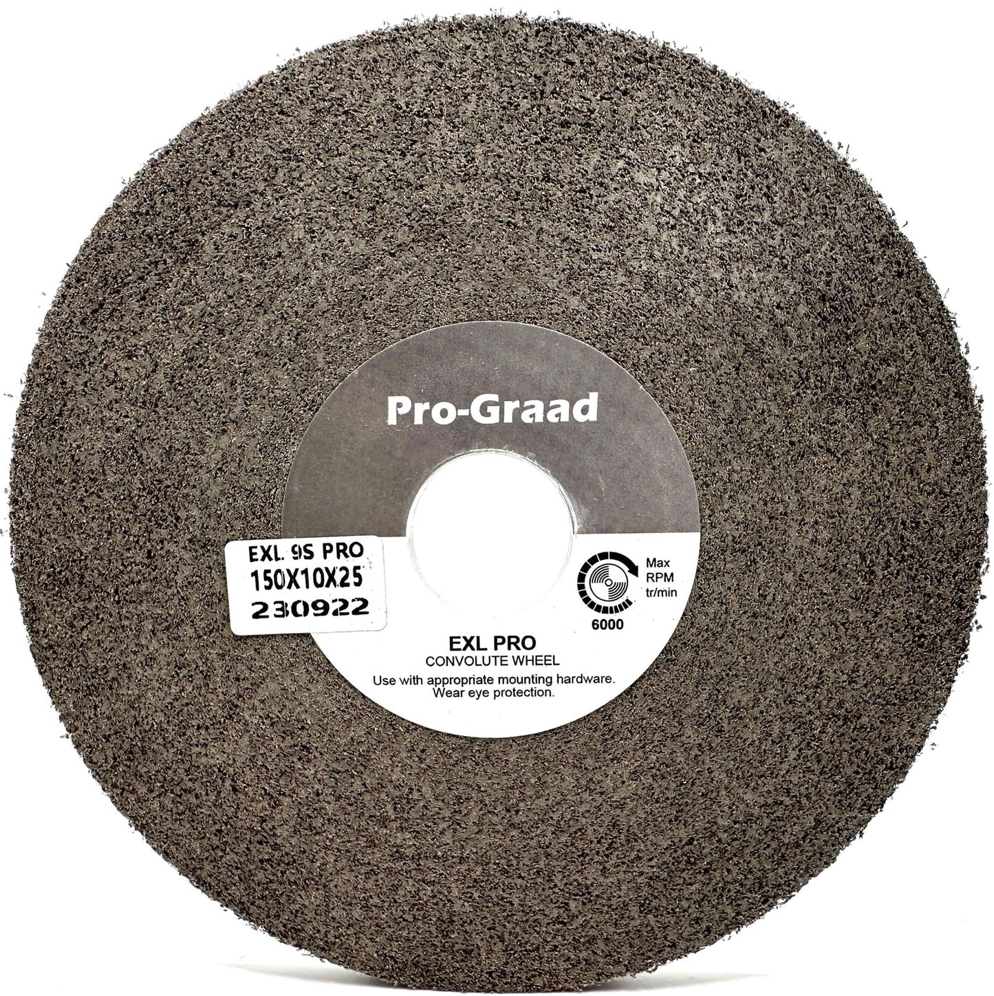 Pro-Graad EXL PRO Convolute Deburring Polishing Wheel - 6" x 3/8" x 1" 9S Fine Silicon Carbide - Professional Grade - Metal Deburring, Finishing and Polishing Wheel - (1 Pack)