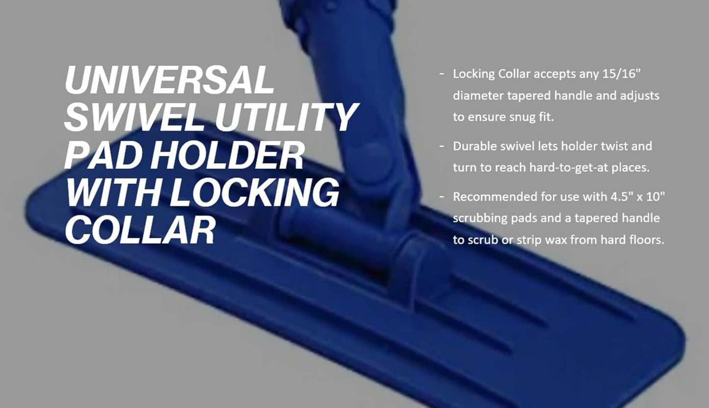 Pro-Graad Universal Swivel Pad Holder with Locking Collar, Swivel Universal Utility Pad Holder for 4.5" x 10" Utility Cleaning Scouring Scrubber Pads, Compatible with Doodlebug Pads, Pack of 1