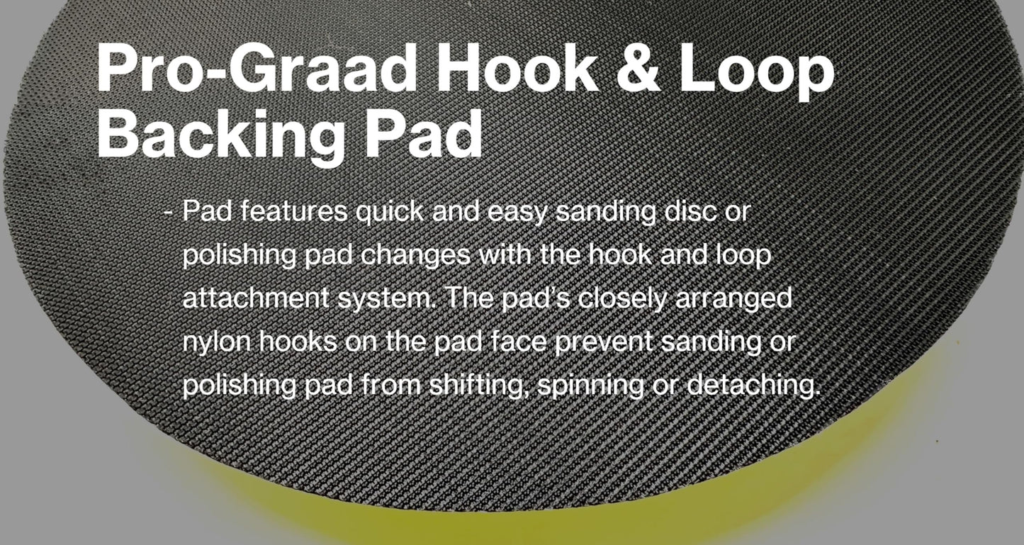 Pro-Graad 8" Premium Hook and Loop Backing Plate for Sanding, Polishing Buffering Pads, Backer Pad with 5/8”-11, 8 inch Backup Pad for Angle Grinder Drill Polisher Buffer