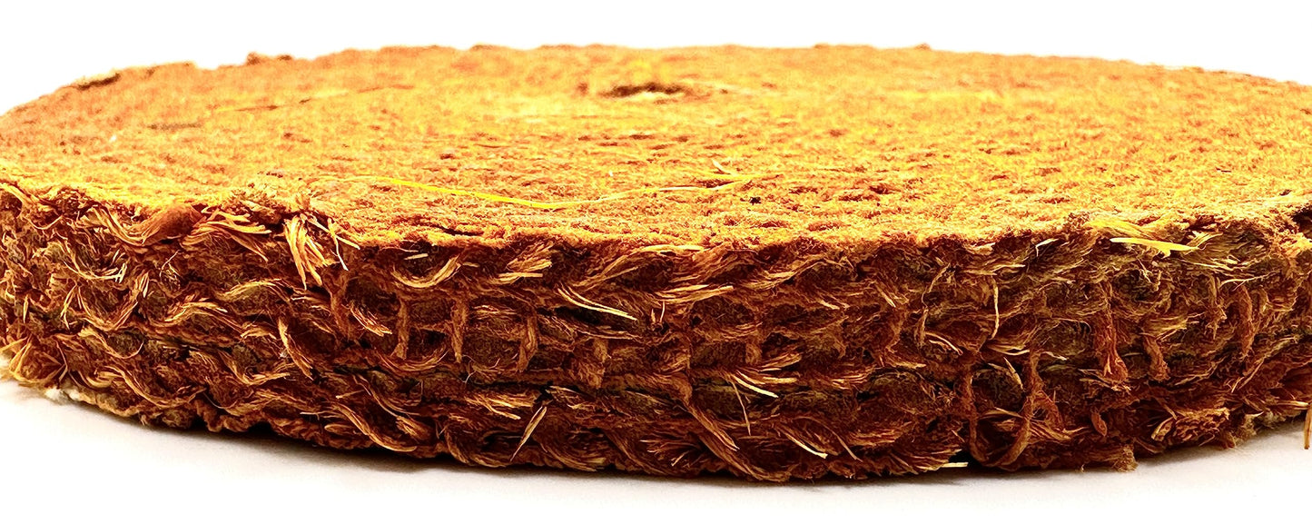 Pro-Graad 8" Orange Dip Treated Hard Rigid Sisal Buffing Wheel – 5/8" Arbor Hole, 1/2" Thick, 1/4" Sewn – Heavy-Duty Cut Buffing & Polishing for Steel, Stainless Steel, & Ferrous Metals -2-Pack