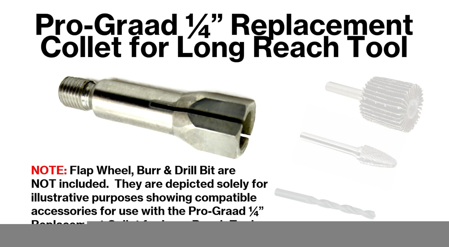 Pro-Graad Long Reach Heavy Duty 1/4" Collet Extension Tool
