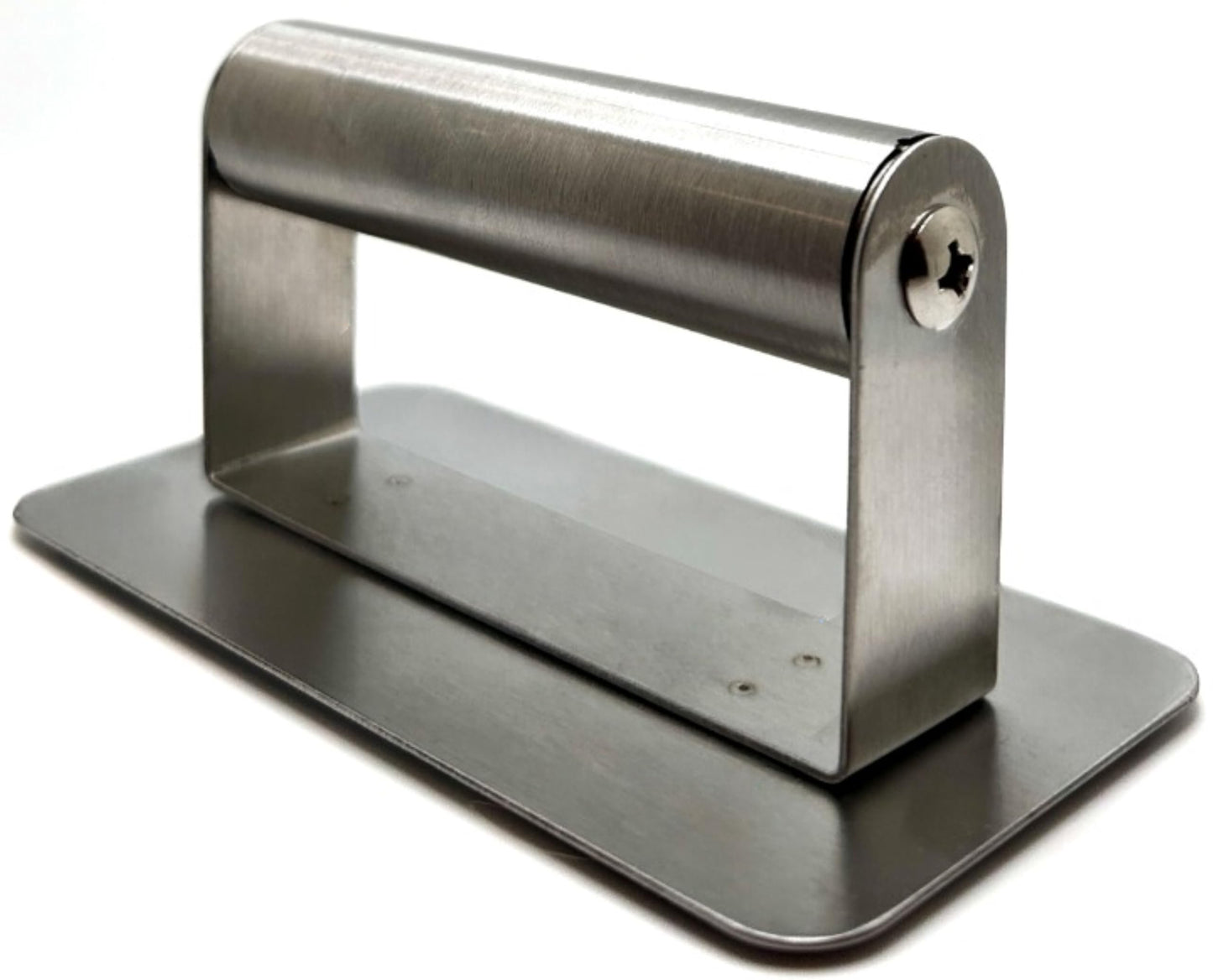 Pro-Graad 961 Heavy Duty Stainless Steel Pad Holder for use with 3-1/2” x 6” Non-Woven Scouring & Cleaning, Griddle Pads, Stainless Steel Handle, Hook and Loop Pad Holder, Pack of 1