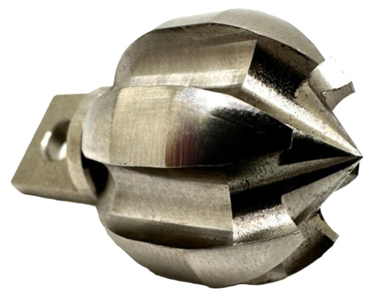 Pro-Graad 1.6” Flow Fixer Drain Cleaner Plumbing Snake Cutter Head for 2" - 3" Pipes, Clears & Scrapes Pipe Inner Walls, Fits 3/8”, 1/2" or 9/16” Cables, for Commercial & Residential Use